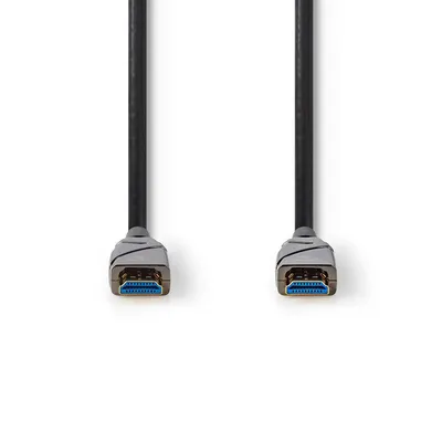 Produktbild von Nedis Aktive optische High Speed ​​HDMI-Kabel mit Ethernet - HDMI Stecker - HDMI Stecker - 4K@60Hz - 18 Gbps - 100 m - Rund - PVC - Schwarz - Kartonverpackung