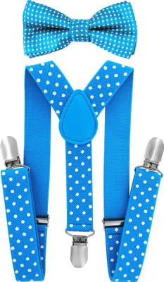 Produktbild von axy Kinder Hosenträger mit Fliege set 1-6 Jahre alt Kinderhosenträger Y-Form Jungen Mädchen