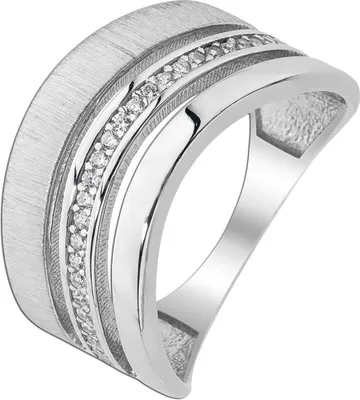 Produktbild von Damenring Silber 925 weiße Zirkonia Steine 19