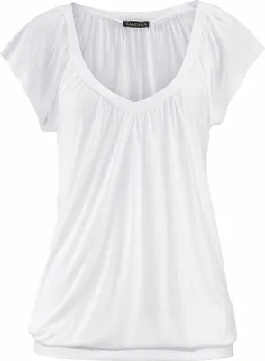Produktbild von LASCANA V-Shirt weiß Größe 36/38