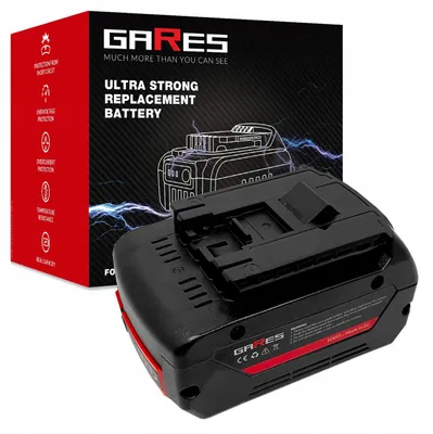 Produktbild von Gares Akkupack zum Zellentausch für Bosch GAS RHH GCG GOP GWS GBH GDS 24618-01 | 18 V 5 Ah Li-Ion | Ersatz-Zellenpack für Werkzeugakkus | Profi-Qualität Gares®