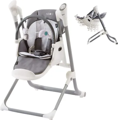 Produktbild von FableKids 2in1 Hochstuhl Kinderhochstühle Wippe NOA 6-36Monate , klappbar, Schreisensor, USB-Port