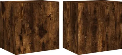 Produktbild von vidaXL TV-Wandschränke 2 Stk. Räuchereiche 40,5x30x40 cm Holzwerkstoff