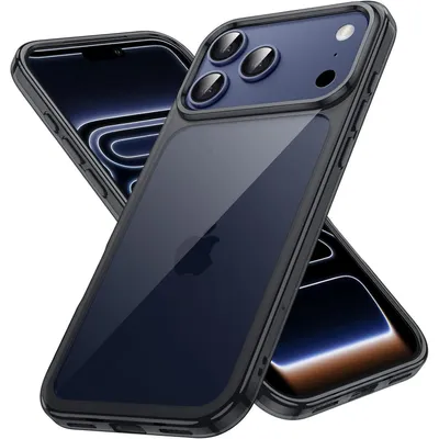 Image de Coque de protection pour iPhone 17 Pro, écran de 6,3 pouces, antichoc, transparente, noire