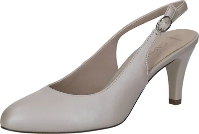 Produktbild von Caprice Slingpumps aus Leder mit verstellbarem Fersenriemen und gepolsterter Decksohle