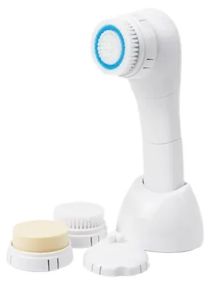 Produktbild von UNIQ Super Cleanse Elektrische Gesichtsbürste, Weiß - Porenreiniger mit 4 Aufsätzen