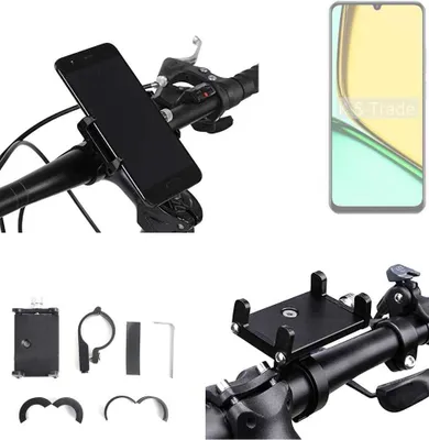 Produktbild von K-S-Trade Handyhalterung für das Fahrrad kompatibel mit Realme C61 Global Halter Lenkstange Fahrradhalterung Motorrad Bike Mount Befestigung