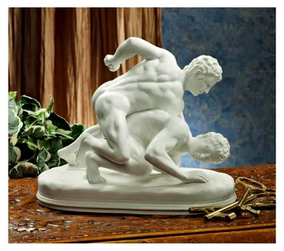 Produktbild von Hellenistische griechische Ringer, Marmorfigur aus Kunstharz