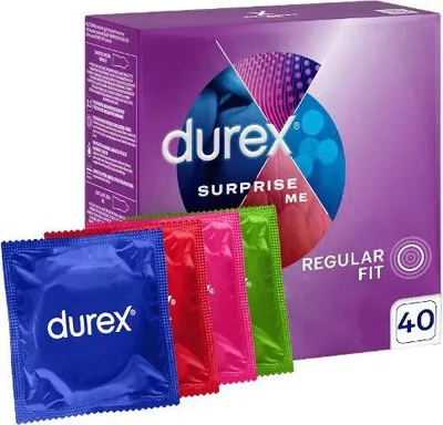 Obrázok produktu pre Balíček Durex Mix 40 prezervatívov ""Prekvapenie""
