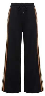 Produktbild von Damen Hose mit weitem Bein, entspannte Passform, schwarz, elastischer Bund, Größe L