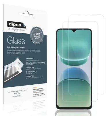 Image de 2x Protection ecrán pour OSCAL Tiger 8 5G Verre souple Film Protecteur 9H dipos