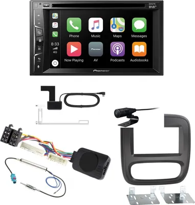 Produktbild von Pioneer AVH-Z3200DAB Bluetooth MP3 USB DAB+ CarPlay Einbauset für Fiat Talento