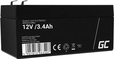 Produktbild von Green Cell® AGM 12V 3,4Ah Akku VRLA Blei-Batterie Bleiakku Ersatzakku Gelakku Akkubatterie Zyklenfest Unbemannt Spielzeug | Elektro Spielzeug| Alarm | Notstrom | Kinderfahrzeuge| Kinder-Quad