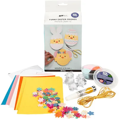 Produktbild von Mini Kreativ Set Papierdeko, Karton zum Verzieren, 1 Set [HOB-100758]