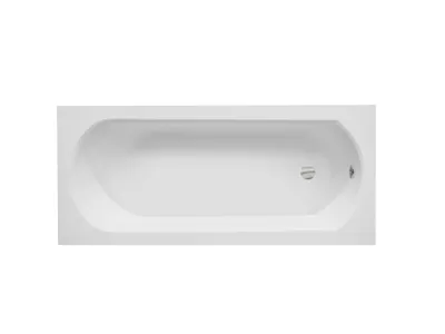 Zdjęcie produktu dla Wanna Akrylowa Zestaw 4w1 Prostokątna 170x75 Biała + Obudowa Akrylowa, Nowoczesny Chrom Premium Syfon i Nogi (stelaż) w komplecie | BADLAND INTRICA
