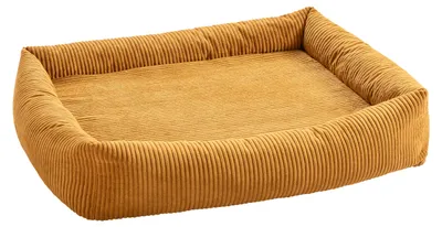 Produktbild von Dehner Premium Orthopädisches Hundebett Enola, waschbares Hundekissen, Tiergröße M, 90 x 23 x 70 cm (B/H/T), Polyester / Polyurethan, gelb