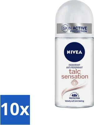 Produktbild von Nivea - Deo Roll-On - Talc Sensation - Antitranspirant - 50 ml - Vorteilspack - 10 Stücke