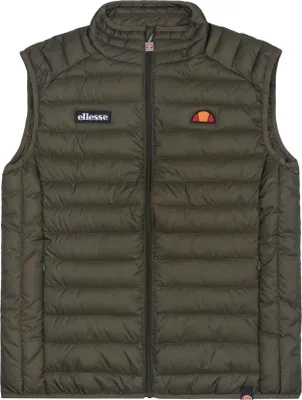 Produktbild von Herren Weste gesteppt aus Micro-Polyester Oliv/Khaki mit hohem Kragen, Reißverschluss und Seitentaschen