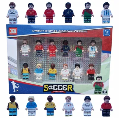 Obrázek produktu pro Sada 12 kusů figurek fotbalistů,kompatibilní s legem. Ronaldo, Messi.