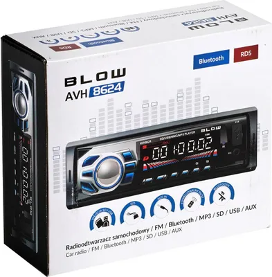 Produktbild von BLOW AVH-8624, Auto, FM, 87,5 - 108 MHz, 45 W, LCD, Schwarz