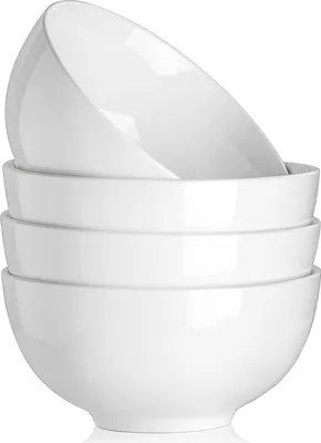 Produktbild von Famanu Müslischalen Set aus Porzellan - 4-teilig, cremeweiß, 1350 ml