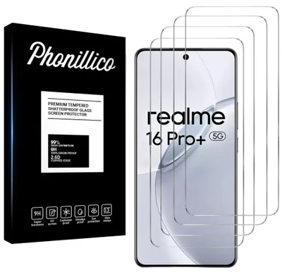 Produktbild von Hartglas für  Realme 16 Pro Plus 5G [4 Stück] Displayschutzfolie Screen Protector Film Anti-Kratzer Glas Resistant Phonillico®