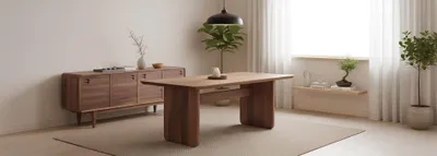 Obrázek produktu pro Jídelní stůl, komoda, jídelna, styl: moderní, barva: hnědá, , materiál: dřevo, tvar: obdélníkový