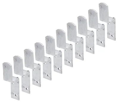 Image de Alberts 843533 Support de barre de clôture, galvanisé à chaud, à visser, 34 x 160, set de 10 pièces