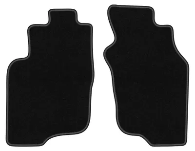 Produktbild von Velours-Fußmatten Vorne für Mitsubishi Space Star 1999-2005 (Minivan) – 2-tlg, Schwarz, passgenau – Wielganizator BASIC