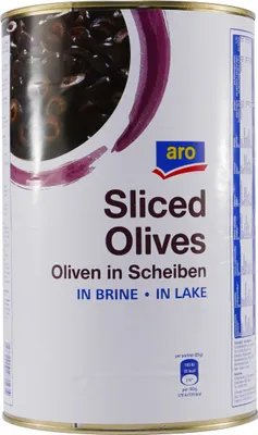 Produktbild von aro Sliced Schwarze Oliven in Scheiben 4,0KG