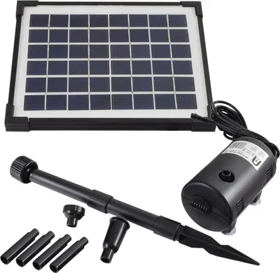 Produktbild von Agora-Tec® Solar Springbrunnenpumpe Teichpumpe - Set AT-5W