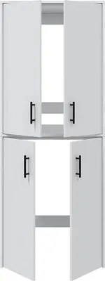 Produktbild von Waschmaschinenumbauschrank >LAUNDRY< (2-teilig) in weiss - 69x175x67 (BxHxT)