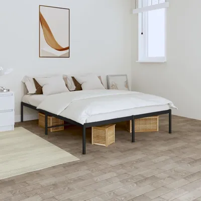 Produktbild von "2026 Promotion" Bettgestell moderne - Metall Schwarz - 140x200 cm - Polsterbett CC21230