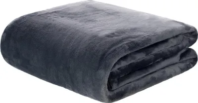 Image de Plaid - Douceur d'Intérieur - Polyester - 180 x 220 cm - Anthracite