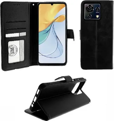 Image de Etui à fermeture magnétique pour téléphone portable avec pochettes pour cartes compatibles avec ZTE Blade V50 Vita