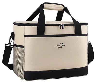 Faltbare Kühltasche XL 26 L wasserdicht beige