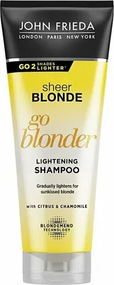 Productafbeelding van JOHN FRIEDA Sheer Blonde, 250 ml, Shampoo, voor vrouwen, blond haar, blond, herstellend, glanzend, versterkend