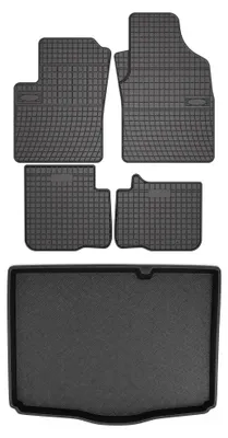 Obrázok produktu pre Gumové autokoberce SolidPRO + vaňa kufra pre: Fiat Panda III 2012- hybridná verzia 5 ks