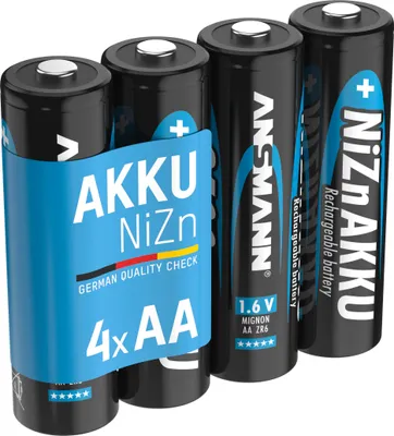 Produktbild von ANSMANN Akku Mignon AA 1500mAh 1,6V NiZn, 4 Stück