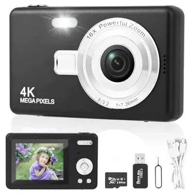 Zdjęcie produktu dla Aparat cyfrowy 40MP hd 1080P z kartą 32GB dla początkujących