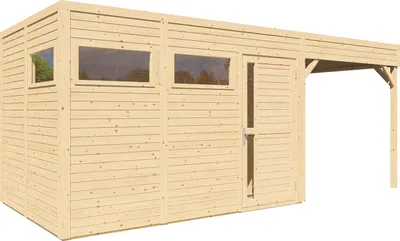 Produktbild von Bertilo Gartenhaus Cubus 3 Lounge - 19 mm naturbelassen