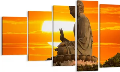Produktbild von Bild auf Leinwand - Leinwandbild - tempel buddha - 100x60cm - Wand Bild - Wanddeko - Wandbilder - Leinwanddruck - Bilder - Kunstdruck - Wanddekoration - Leinwand bilder - Wandkunst - EG100x60-3532
