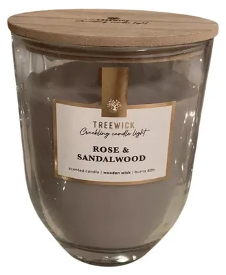 Produktbild von Treewick XL Duftkerze Rose & Sandalwood mit Holzdocht, ca. 80 Stunden