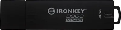 Zdjęcie produktu dla Kingston Technology IronKey D300, 4 GB, USB Typu-A, 3.2 Gen 1 (3.1 Gen 1), 80 MB/s, Pokrywka, Czarny