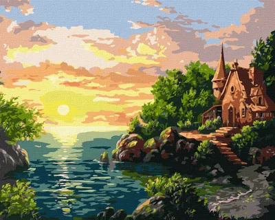Produktbild von Malen nach Zahlen - Sonnenuntergang 40x50cm