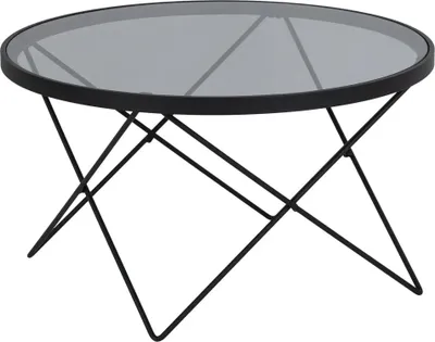 Immagine prodotto di Tavolino Cuxton in vetro Ø80cm grigio.