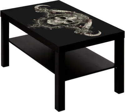 Produktbild von Couchtisch Tisch Totenkopf Hörner : sepia Tisch schwarz