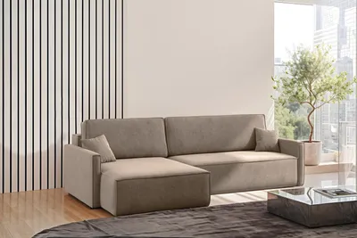 Produktbild von Kaiser Möbel Schlafsofa Carlos L-Form, Ecksofa Mit Bettkasten Und Schlaffunktion Stoff Salvador Links Dunkelbeige