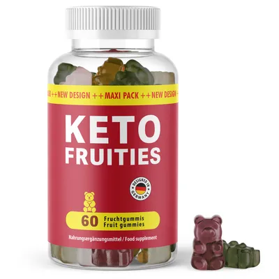 Produktbild von Ketofruities Fruchtgummis - Reich an natürlichen Zutaten - 60 Fruchtgummis