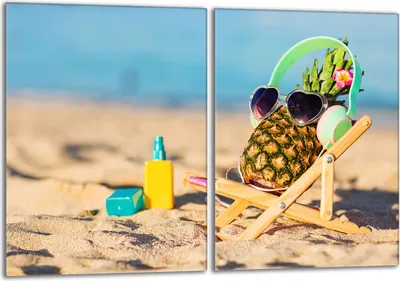 Produktbild von Glas-Herdplattenschutz 2x40x52 Ananas